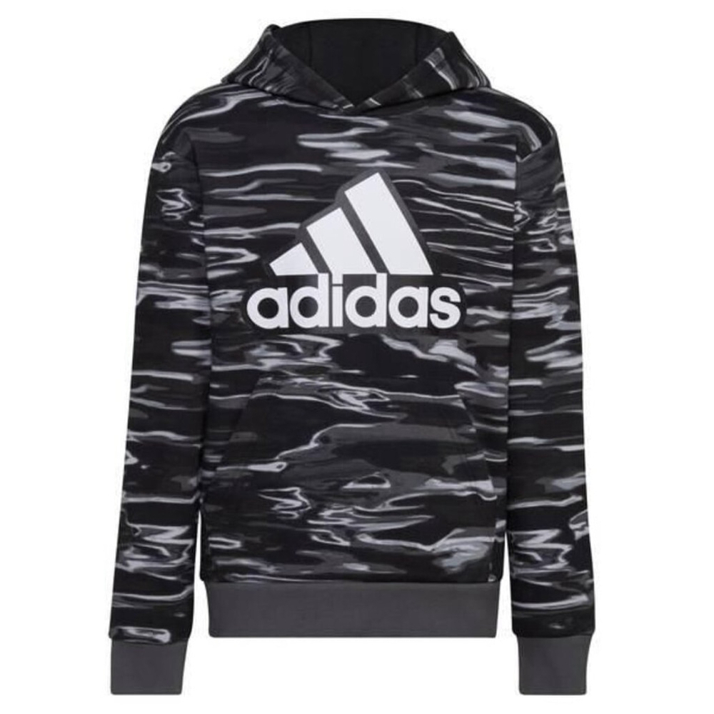Kids' Adidas Allover Print Liquid Camo Pullover Hoodie (SIZE M)